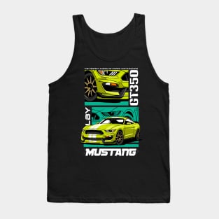 Green Mustang Tank Top